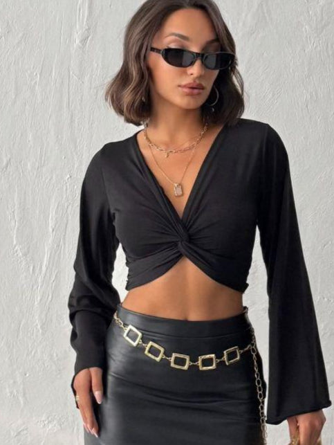 Twist-Front Crop Top
